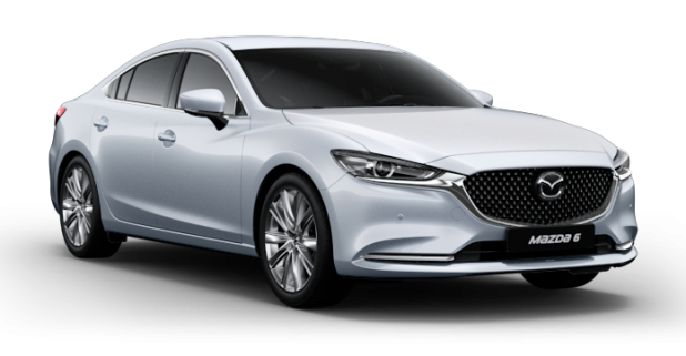 Mazda 6 в цвете Snowflake White Pearl