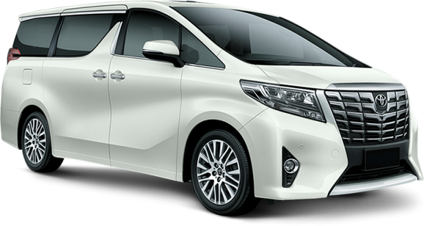 Toyota Alphard в цвете жемчужно-белый