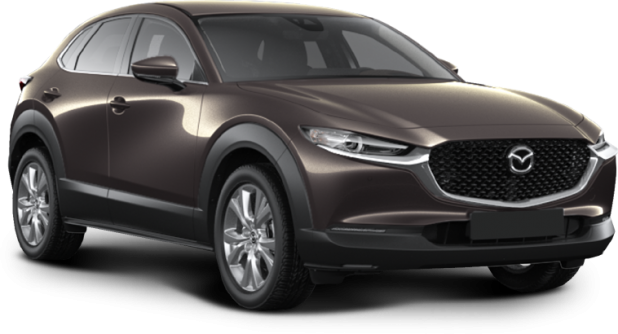 Mazda CX-30 в цвете titanium flash metallic