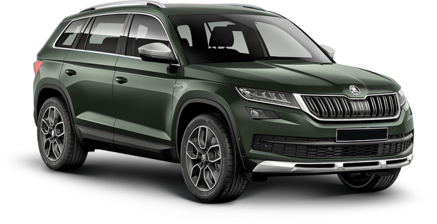 Skoda Kodiaq в цвете jungle green