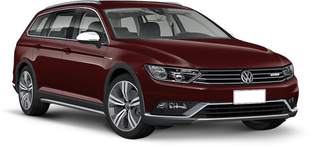 Volkswagen Passat Alltrack в цвете red