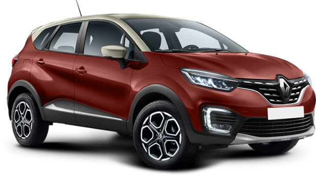 Renault Kaptur в цвете красный металлик с бежевой крышей