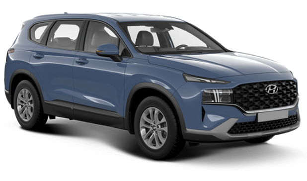 Hyundai Santa Fe в цвете Lagoon blue