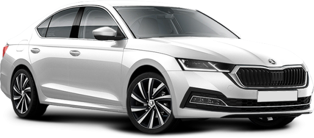 Skoda Octavia в цвете белый металлик