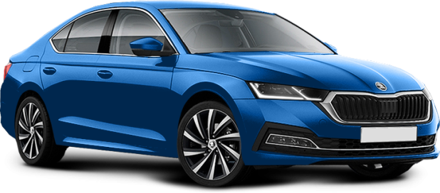 Skoda Octavia в цвете синий металлик race blue