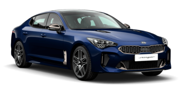 Kia Stinger в цвете Deep Chroma Blue (D9B), металлик