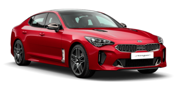 Kia Stinger в цвете Hi Chroma Red (H4R), металлик