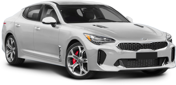 Kia Stinger в цвете snowflake white pearl