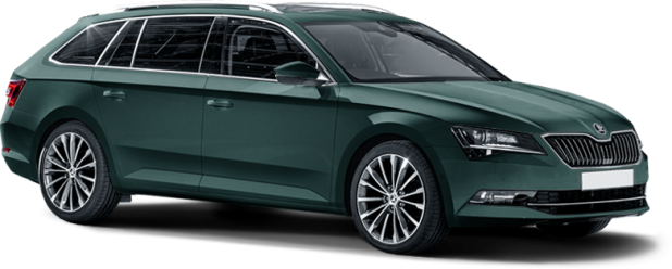 Skoda Superb в цвете green