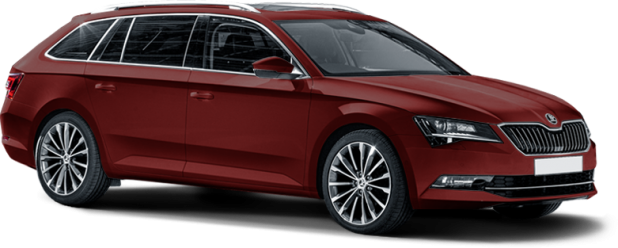 Skoda Superb в цвете red