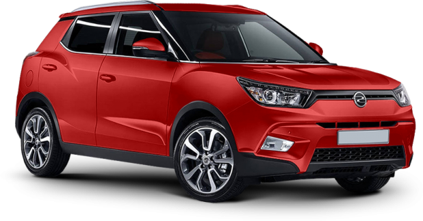 SsangYong Tivoli в цвете bright red