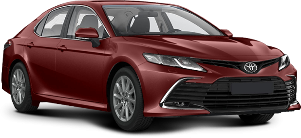 Toyota Camry в цвете красный специальный металлик