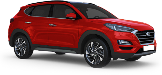 Hyundai Tucson в цвете engine red