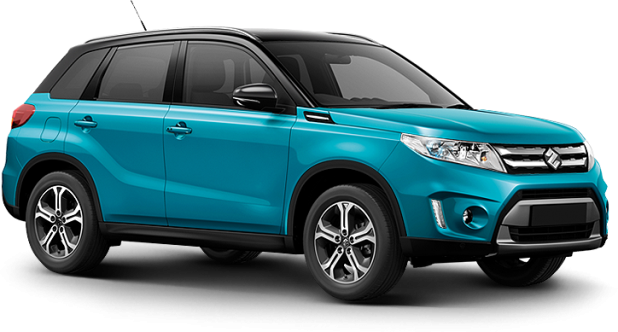 Suzuki Vitara в цвете бирюзовый с чёрной крышей